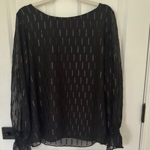 Elegant Black Sheer Women's Top